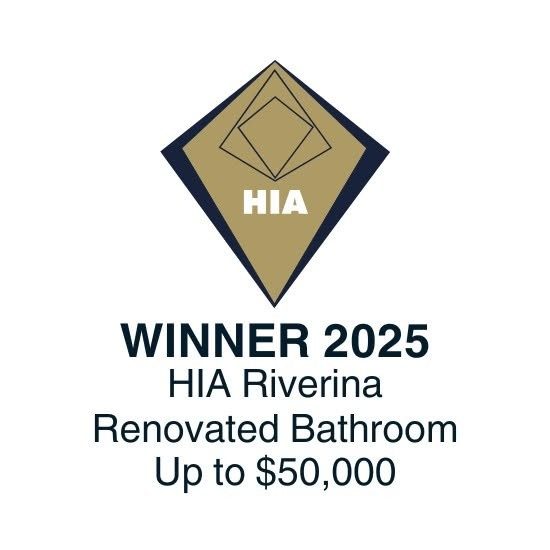Winner 2025 HIA Riverina Renovated Bathroom up to $50,000