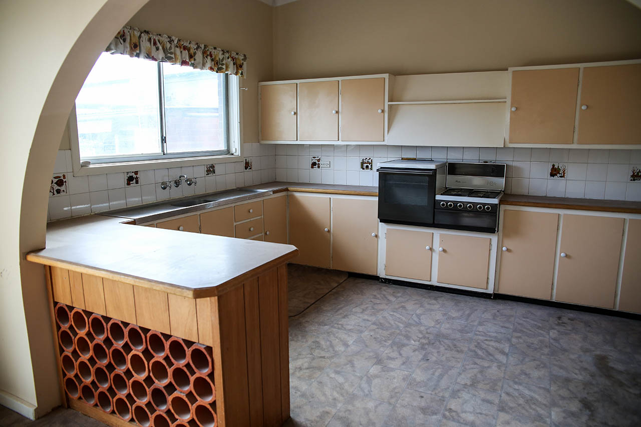 Original kitchen and dining area before renovation