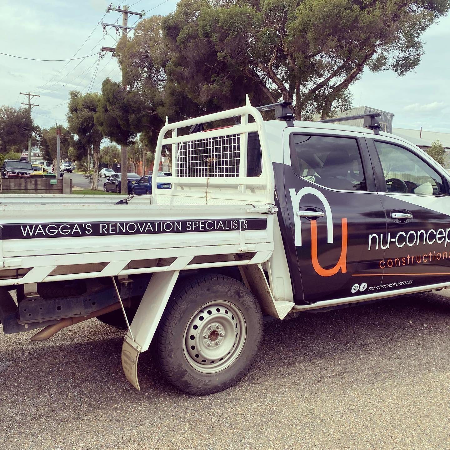 Nu-Concept Constructions work vehicles on a Wagga Wagga job site